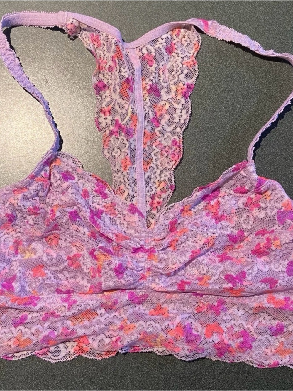 Victoria's Secret PINK Multi-Lace Racerback Bralette Large